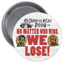 Obama vs McCain som vi förlorar knäppas Knappar