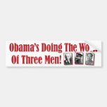 Obamas som gör arbetet av tre manar! bildekal