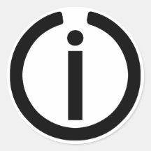 Oberoende logotyp rund klistermärke