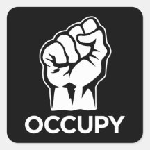 Occupy wall street - vi är 99%na fyrkantiga klistermärken