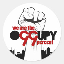 Occupy wall street - vi är de 99 procentna klistermärke