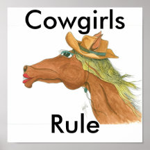 OceTDS189 Cowgirls, härskar Affisch