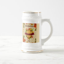 Ocktoberfest Stein med höst löv Kaffe Mugg