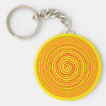 Oddisphere röd gul optisk illusion nyckel ring