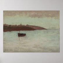 Odilon Redon - fiskebåt Affischer