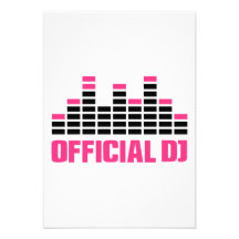Officiell DJ-utjämnare Anpassade Inbjudan