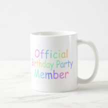 Officiell födelsedagsfestmedlem kaffe mugg