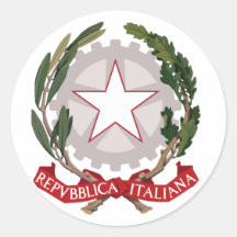 Officiell vapensköldheraldik för italiensk italien klistermärke