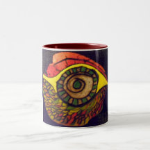 Öga av en örn kaffe koppar