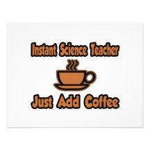 Ögonblickvetenskapslärare… tillfogar precis kaffe individuella inbjudningskort