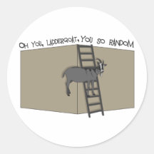 Oh dig, LadderGoat, dig som så är slumpmässig Rund Klistermärke