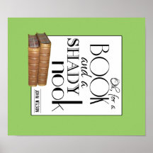 Oh för en bok och en skuggig nook posters