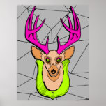 Oh hjortkonsttryck print