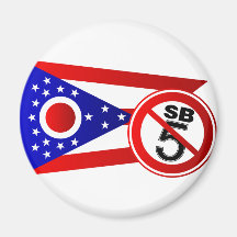 Ohio stopp SB5 Kylskåpsnagnet