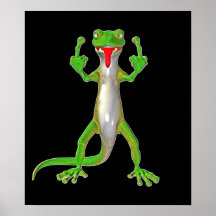 Ohyfsad Geckoödla Affisch