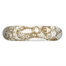 Ohyfsad hund design på trä anpassningsbara skateboard