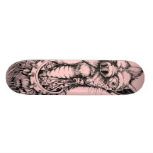 Ohyfsad hund i rosor skate board deck