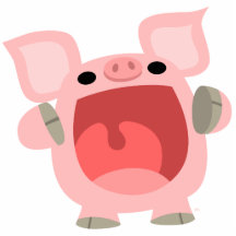 "OINK!!!", Gullig skulptur för tecknadgrisfoto Photo Cut Outs