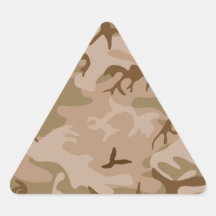Öken Camo - brun kamouflage Triangle Stickers