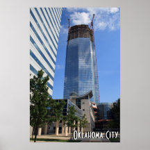 Oklahoma city Devon står hög konstruktionsaffische