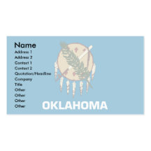 Oklahoma flagga visitkort