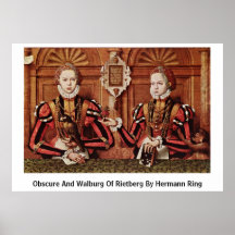 Oklart och Walburg av Rietberg vid den Hermann rin Print