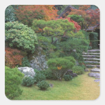 Okochi Sanso, Arashiyama, Kyoto, Japan Fyrkantiga Klistermärken