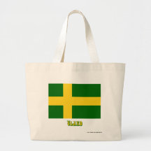 Öland flagga med (det inofficiella) namn, tote bag