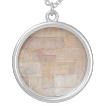 Old Cream Colored Brick Wall Custom Necklace