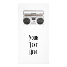 Old school Boombox radiosände Hälsningskort Med Foto