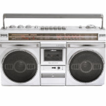 Old school Boombox radiosände Photo Sculpture