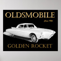 Oldsmobile guld- raket affisch