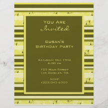 oliv grönt gultrandar custom flyer