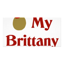 Oliv (jag älskar), min Brittany Fotokort Mall