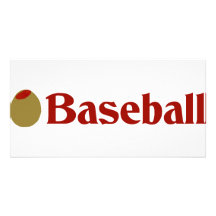 Olivgrön (jag älskar), baseball hälsningskort med foto
