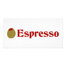 Olivgrön (jag älskar), espresso fotokort mall