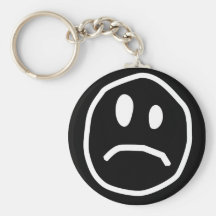 Olycklig ansiktekeychain nyckel ringar