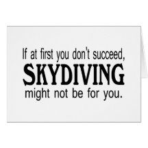 Om först du inte lyckas Skydiving Kort