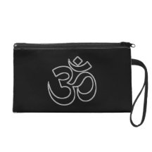 Om-handväska (vit på svart)