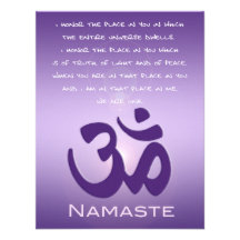 Om i lila - Namaste Anpassade Inbjudningskort