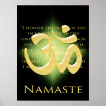 Om i svarten & guld - Namaste Posters