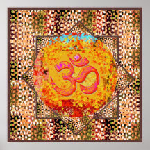Om-Mantra:  Rent guld- avfyrar Posters