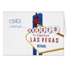 OMG! Jag sade ja. Förlovat i det Las Vegas kortet