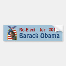 Omval Barack Obama för 2012 Bildekal