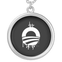 Omvänd Obama oljeplattform Hängsmycke