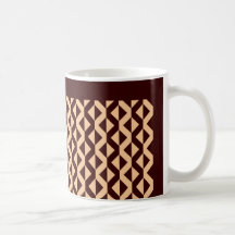 Omväxlande sicksackar - Sand och valnöt Kaffe Kopp