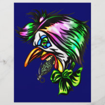Ond clown för näbbnäsa flygblad designs
