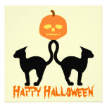 Ond kattungeinbjudan för happy halloween