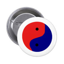 Onizuka Red-Blue Yin Yang Botón