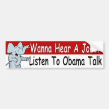 Önska att höra ett skämt? Lyssna till det Obama sa Bildekaler